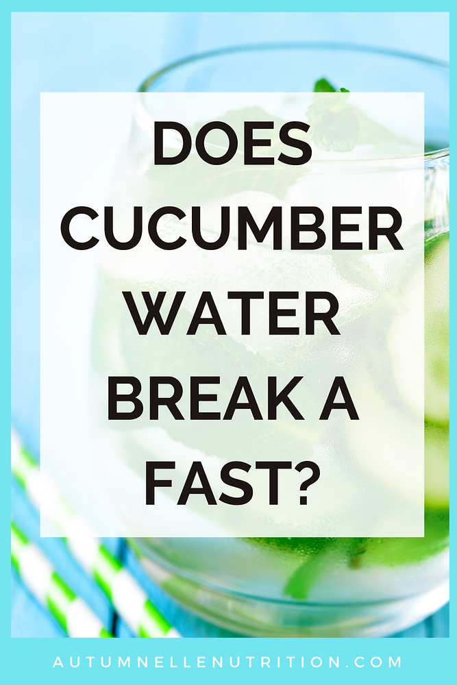 Does Cucumber Water Break a Fast?
